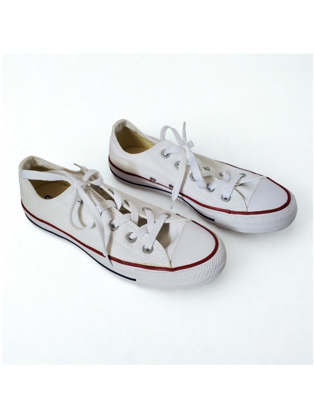 Converse All Star Chuck Taylor White Canvas Low-Top Sneakers Sz 6